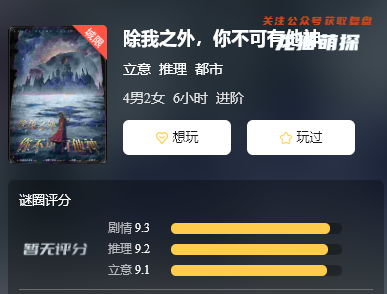 除我之外，你不可有他神剧本杀复盘
