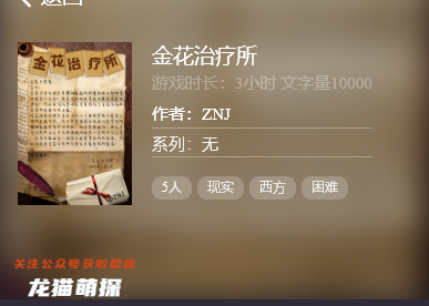 金花治疗所剧本杀