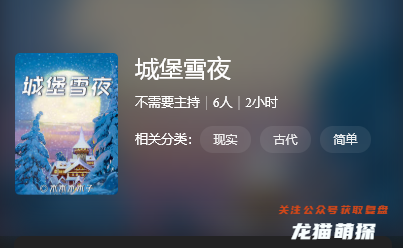 城堡雪夜百变大侦探系列剧本角色