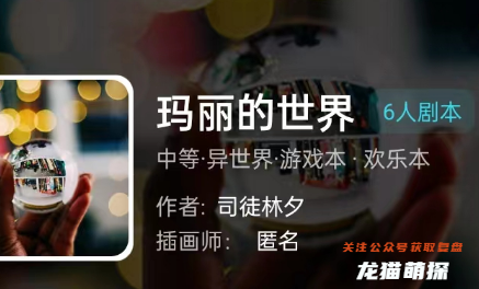 玛丽的世界剧本杀我是谜答案